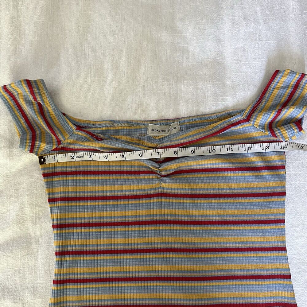 Urban Outfitters Women’s UO Off-The-Shoulder Striped Bodycon‎ Dress Size Medium - Picture 8 of 9